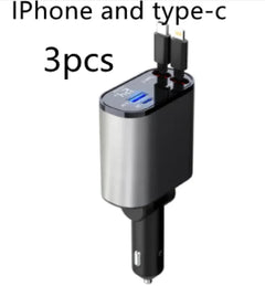 Metal Car Charger 100W Super Fast Charging Car Cigarette Lighter USB-C Adapter