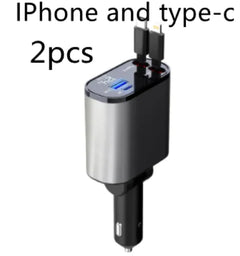 Metal Car Charger 100W Super Fast Charging Car Cigarette Lighter USB-C Adapter