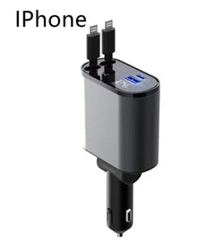 Metal Car Charger 100W Super Fast Charging Car Cigarette Lighter USB-C Adapter